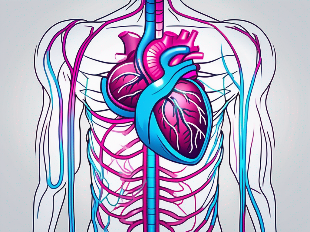 A human body focusing on the heart